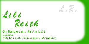 lili reith business card